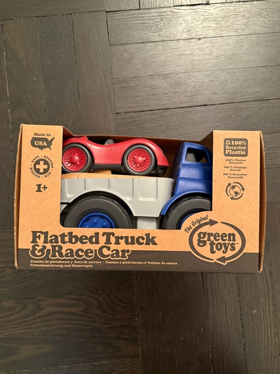 Green Toys Other - NWT Green Toys Flatbed Truck & Racer Car Age 1+ Recycled Plastic Made in USA